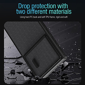 Hình ảnh Ốp lưng vải nắp trượt camera cho Samsung Galaxy S23 Ultra hiệu Nillkin Textured S Case - nắp bảo vệ camera, thiết kế chất liệu nylon cho mặt lưng mềm mịn - Hàng nhập khẩu
