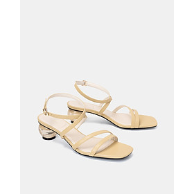 Hình ảnh Giày Sandal Nữ 5cm Thời Trang JUNO Quai Chéo Gót Trong Suốt Có Màu SD05085