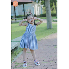 Đầm Thun Sọc Đối Xứng Tamiuy Chất Cotton 4 Chiều Cho Bé Gái (1-10 T)