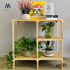 Mua Kệ Để Đồ Đa Năng- Minhlongwood M35  Kệ Trang Trí Phòng Ngủ  Phòng Khách- Màu Gỗ Tự Nhiên