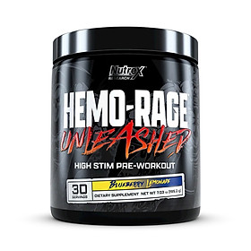 Nutrex Hemo-Rage Pre-Workout (30 lần dùng) Hỗ Trợ Tăng Sức Mạnh, Sức Bền, Tỉnh Táo | Nhập khẩu USA