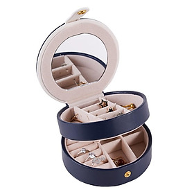 Mua Hộp Tròn Đựng Trang Sức 2 Tầng Có Gương 11x11x5.8cm