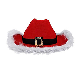 Christmas Cowboy Hat Santa Claus Western Hat for Prom Themed Party Dress up