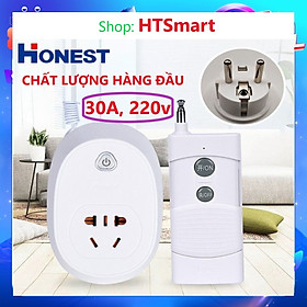 Ổ Cắm Điều Khiển Từ Xa Công Suất Lớn Honest HT-9501 (220V/30A - 1KM) công tắc điều khiển từ xa