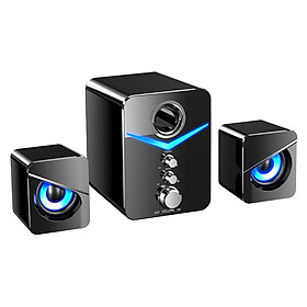 Mua Bộ 3 Loa Máy Vi Tính D221 Thiết Kế Hiện Đại Với Dải Đèn Led Xanh Nổi Bật - Âm Thanh Siêu Trầm  Chân Thực