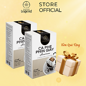 [TẶNG PHIN GỐM] Combo 2 Hộp Cà Phê Phin Giấy Americano Hộp 10 gói - Trung Nguyên Legend (Thơm, chua, ngọt dịu, vị trà xanh)