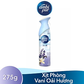 Nước Thơm Xịt Phòng Cao Cấp Ambi Pur Vani Oải Hương 275g - Chiết xuất từ các thành phần tự nhiên - Mang lại hương thơm dịu mát, làm sạch không khí