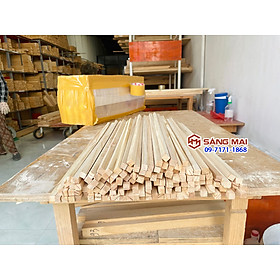 [MS83] Thanh gỗ thông vuông 1cm x 1cm x dài 50cm + bào láng 4 mặt