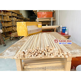 Mua  MS83  Thanh gỗ thông vuông 1cm x 1cm x dài 50cm + bào láng 4 mặt