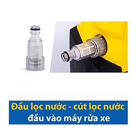 Đầu lọc nước - Cút lọc nước nối với dây hút của máy rửa xe gia đình mini áp lực