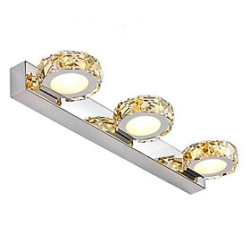 Mua Đèn gắn tường trang trí rọi gương thiết kế hiện đại 3 hình tròn bọc pha lê 3 chế độ màu ánh sáng RG-717