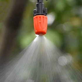 Mua Béc (vòi) vòi phun sương 7 cửa 7 hướng nhựa đỏ kèm chân ren 21 và van chống rỉ nước
