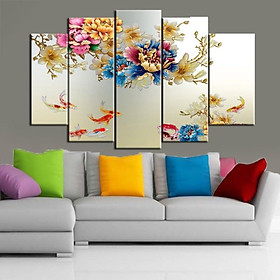 Tranh Hoa Sen Cá Chép |Cửu Ngư Quần Hội |Mẫu 16