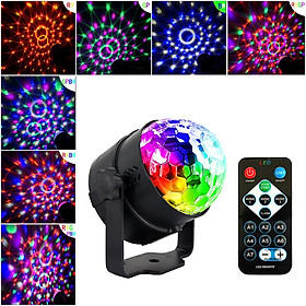 6 Colors LED Party Light Sound Activated Lamp Mini Magic Disco Ball Projecting Lamp with Remote Control for Stage Home