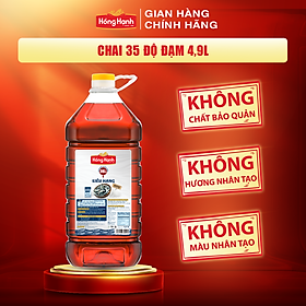 Nước mắm truyền thống Phú Quốc Hồng Hạnh Siêu Hạng 35 độ đạm dung tích 4,9 lít - Chấm, kho đúng điệu.