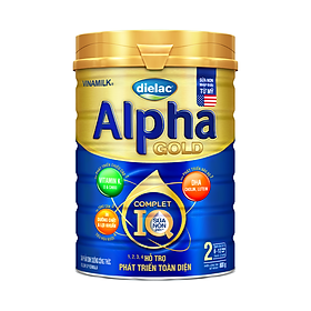 HỘP SỮA BỘT VINAMILK DIELAC ALPHA GOLD IQ 2 900G (CHO TRẺ TỪ 6 - 12 THÁNG TUỔI)