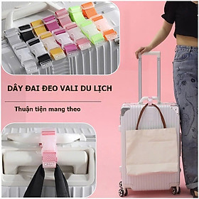 Dây Đai Buộc Khóa Hành Lý Vali Treo Balo Túi Xách Giỏ Cặp Đi Máy Bay Du Lịch Dã Ngoại Picnic Cắm Trại - Giao Màu Ngẫu Nhiên