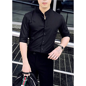 Áo Sơ Mi Nam Cổ Tàu Dài Tay KOJIBA