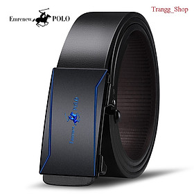 Thắt lưng da nam cao cấp- dây nịt da bò 2 lớp EMRENEW -Full hộp đựng cao cấp