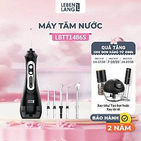 Máy tăm nước LEBENLANG cầm tay LBT1486 chống thấm IPX7, tặng kèm đầu xịt và túi vải đựng máy cao cấp - hàng chính hãng