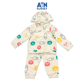 Bộ quần áo dài có nón unisex họa tiết Gấu trúc trắng thun da cá - AICDBTMLACHF - AIN Closet