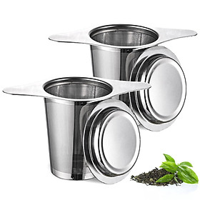 2pccs lọc A với tay cầm/nắp, người truyền trà, lọc cho cốc, chao trà, trà truyền, cốc trà truyền, cho cốc/cốc/trà/ly.