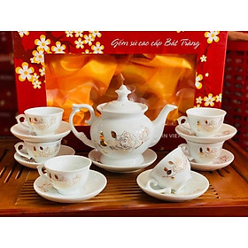 Mua Bộ ấm chén gốm sứ Bát Tràng.