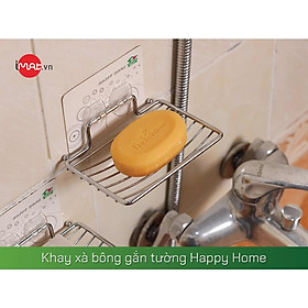 iMat Kệ dán tường nhà bếp, nhà tắm chịu lực siêu dính đa năng, móc treo dán tường cao cấp Happy Home Đài Loan