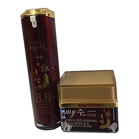 Combo Kem Nền BB Sâm Đỏ My Gold-My SU S II R Red Ginseng B.B Cream (40ml) và Kem Hồng Sâm Dưỡng Trắng Da Ngày Và Đêm My Gold (50ml)