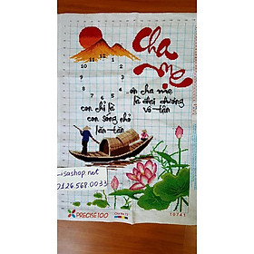 Mua Tranh thêu CHA MẸ đã thêu 67x49cm