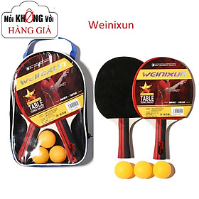 Bộ 2 vợt bóng bàn tặng kèm 3 bóng Weinixun, vợt bóng bàn trẻ em