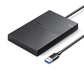 Hộp đựng ổ cứng 2,5 inch SATA3 USB 3.0 tốc độ truyền 5Gbs Cáp liền Ugreen 30719 50CM 6TB Màu Đen CM471 Hàng chính hãng