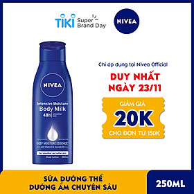 Sữa Dưỡng Thể NIVEA Dưỡng Ẩm Chuyên Sâu 250ml - 80201