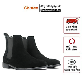 Chelsea Boots Nam Da Lộn Cao Cấp Thời Trang Sang Trọng Bảo Hành 12 Tháng