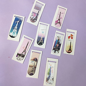 Combo 9 Bookmark Nam Châm Đánh Dấu Sách - Tháp Eiffel (Mẫu Ngẫu Nhiên)