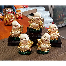 Bộ 05 tượng Di Lặc Ngũ Phúc Lâm Môn 9cm hàng Việt Nam