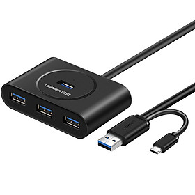 Mua Bộ chia 1 cổng ra 4 cổng USB 3.0 hỗ trợ chức năng OTG dài 80cm UGREEN CR113 20292 - Hàng Chính Hãng