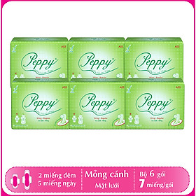 Combo 6 gói băng vệ sinh PEPPY lưới siêu mỏng A03