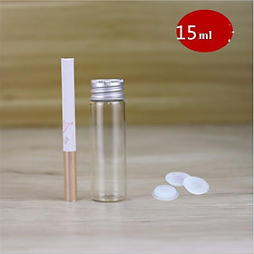 Mua KHO-HN * Lọ thủy tinh 5ml-10ml-15ml-20ml có nắp nhôm vặn (có đệm silicone chống thấm)