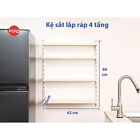 Kệ lắp ráp DIY 4 tầng mâm sắt