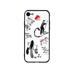 Ốp Lưng Kính Cường Lực cho điện thoại Iphone 7 / 8 - Cha Mẹ 02
