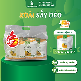 Combo 10 túi xoài sấy dẻo Nonglamfood 75g | Ngon chuẩn dưỡng chất | Giàu vitamin, chất xơ