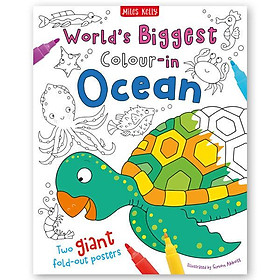 Sách ngoại văn: World's Biggest Colour-In: Ocean (2 Posters) - Miles Kelly Publishing