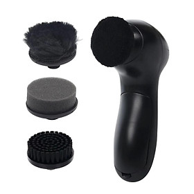 Electric Shoe Shine Kit, Electric Shoe Polisher Brush Shoe Shiner Dust Cleaner Portable Leather Kit for Shoes