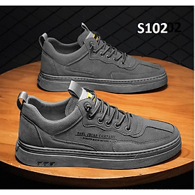 Giày Thể Thao Sneaker Nam - Giầy Nam Đế Êm Chân, Da Lì S102 Có 2 màu