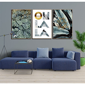Bộ 3 tranh Canvas treo tường hiện đại