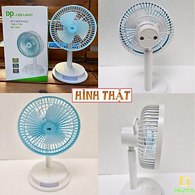 Mua Quạt Tích Điện Pin Sạc Để Bàn Cao Cấp DP 7627  3 Chế Độ Mát  Có Đèn Phụ