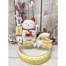 Mua Thác phong thủy mèo thần tài vẫy tay
