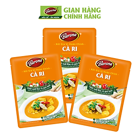 Combo 3 gói Xốt Gia vị hoàn chỉnh Barona - Cà Ri 80gr