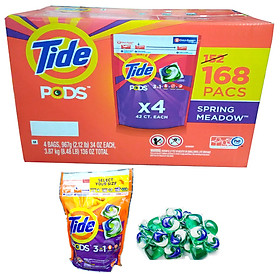 Nước giặt Tide Pods 3 in 1 Spring Meadow thùng 168 Viên - USA